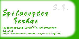 szilveszter verhas business card